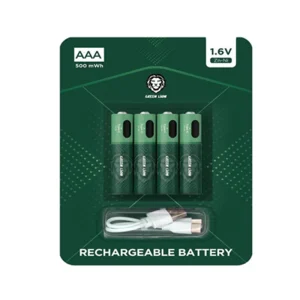 پک 4 عددی باتری نیم قلمی شارژی گرین لاین Green Lion AAA Rechargeable Battery